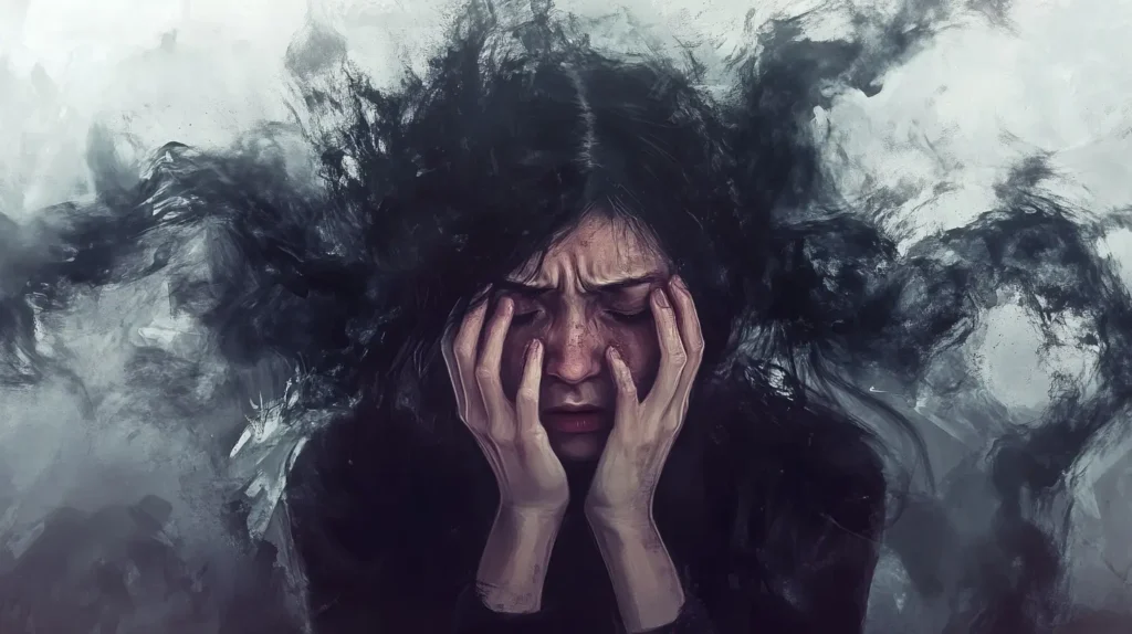 공황장애 7가지 관리 전략: 심장질환과의 차이점 이해하기 1 공황장애로 괴로워하는 남성의 모습