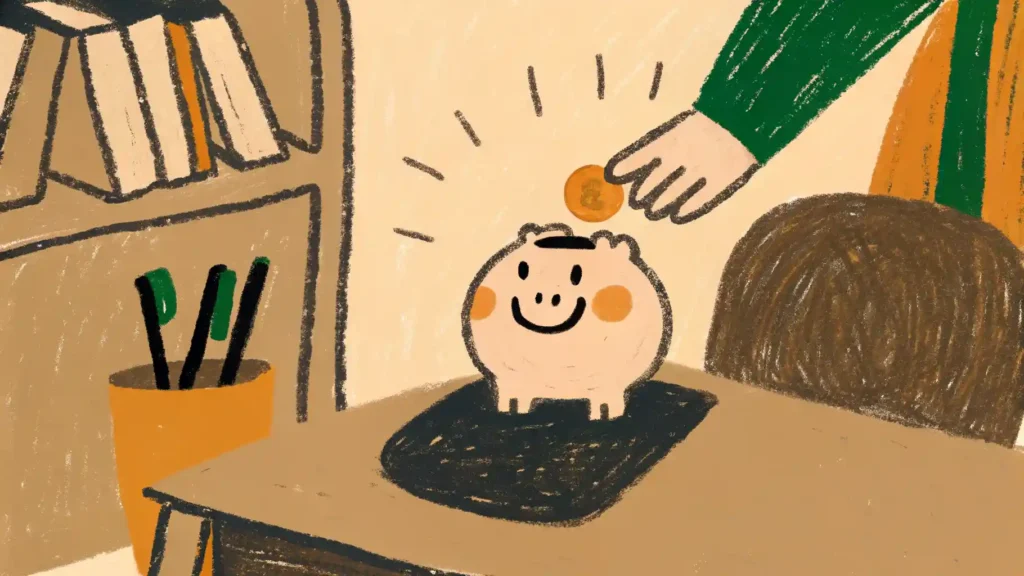 대학생을 위한 7가지 저축 방법 알아보기 1 돼지 저금통에 저축하는 대학생의 모습1