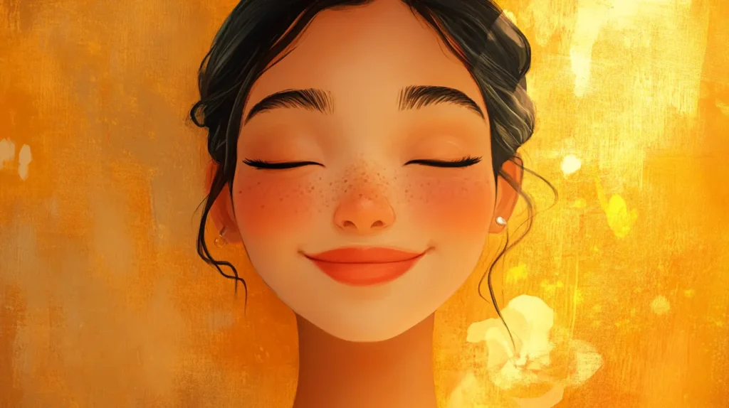 10가지 피부 외부 조직 진정 방법: 과학과 실천을 연결하는 체계적 가이드 3 피부 진정으로 인해 만족감을 표시하는 여성