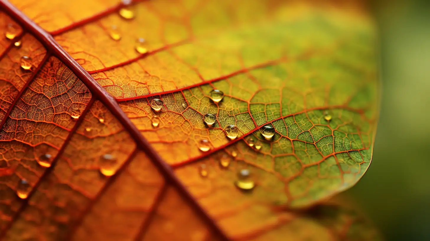 A photo of the leaves changing color