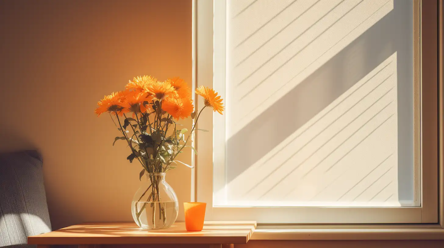 A picture of warm sunlight in a room expressing ultraviolet rays