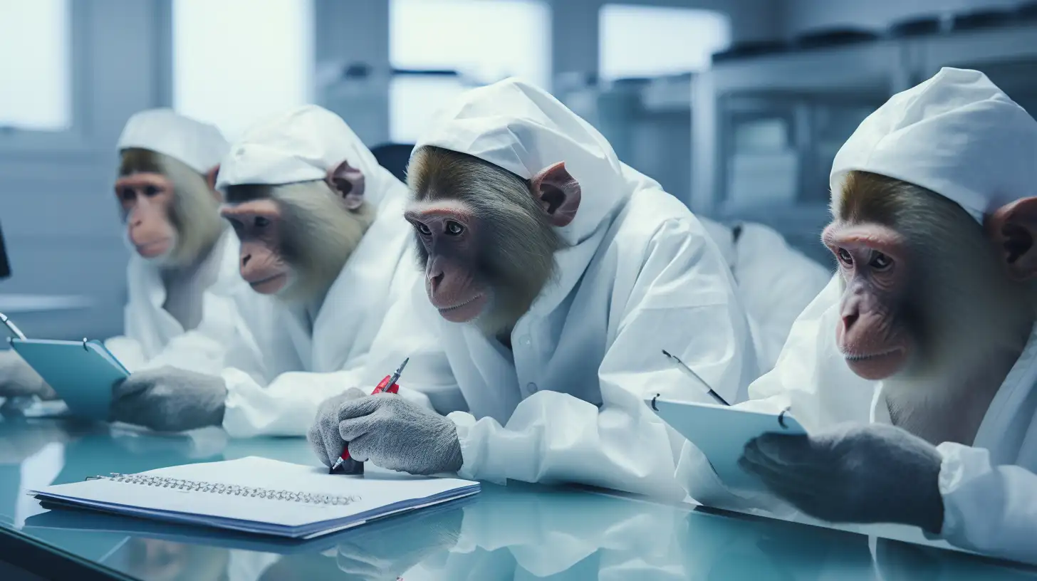 Monkeys in lab coats