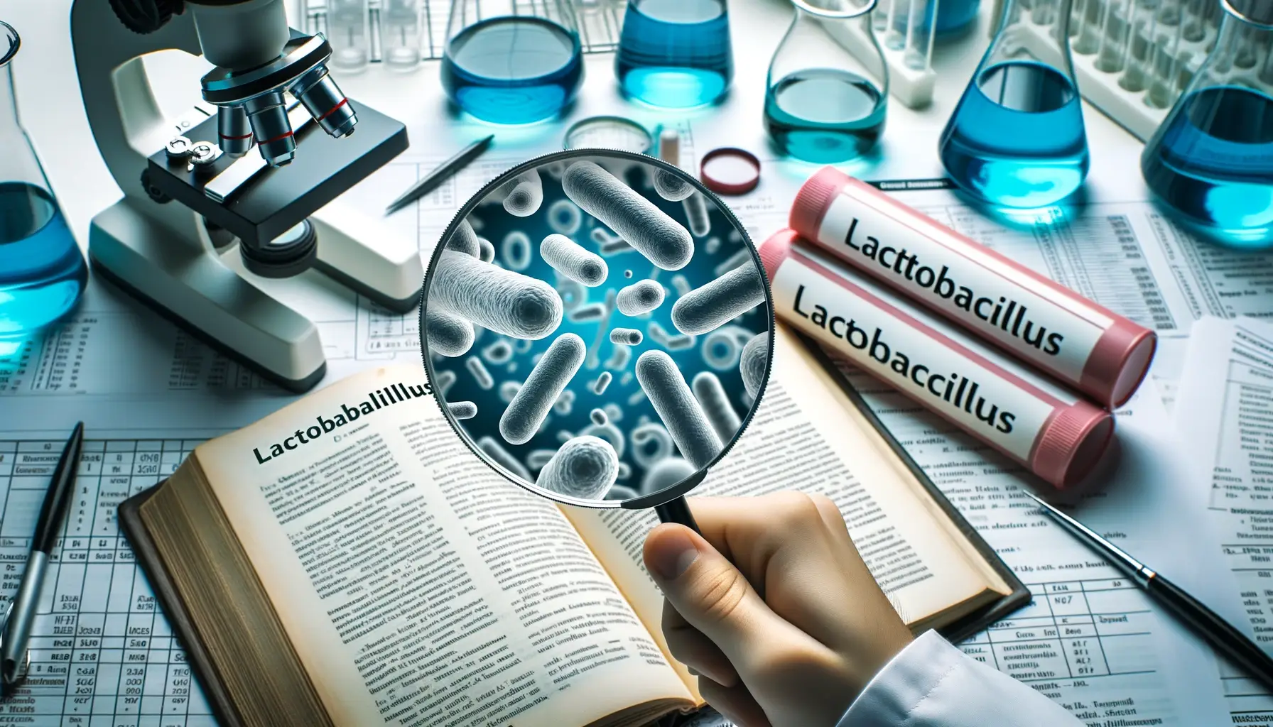 Photo of a magnifying glass zooming in on a petri dish