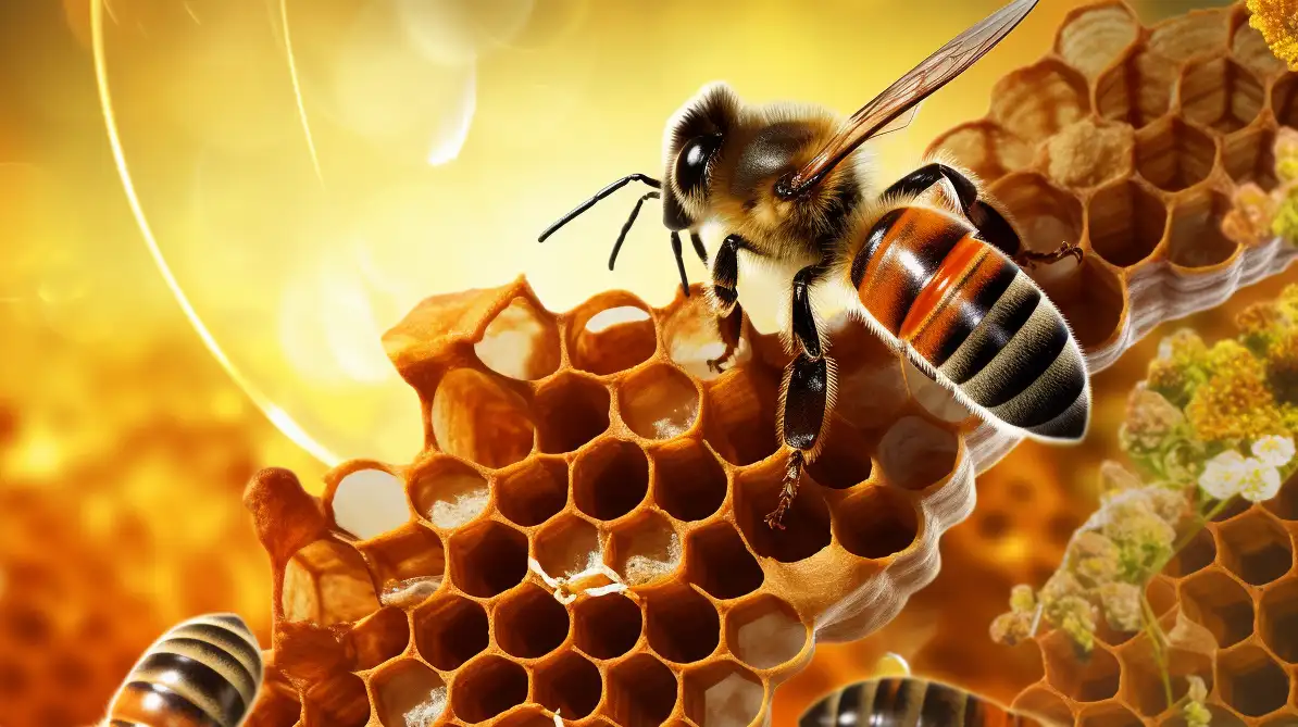 a photograph of a honeybee2